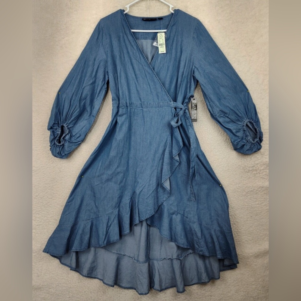 Gently used NY&C Denim Wrap Dress